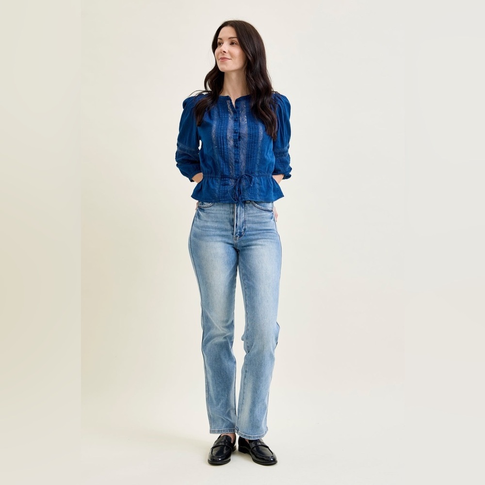 Judy Blue High-Rise Jeans Tummy control Straight Leg Blue 11 30